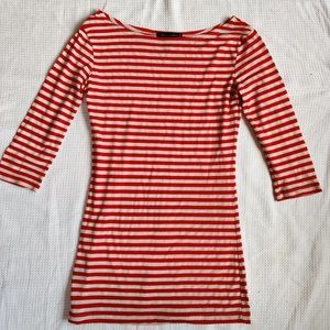 Anthropologie Stripe Red White Shirt